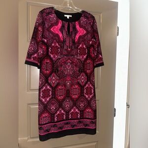 Signature Camryn Pink and Black Dress with patterns